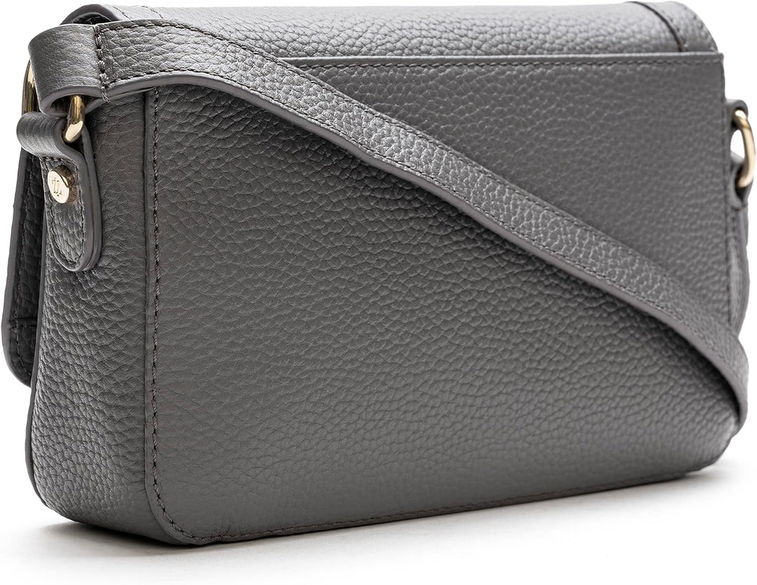 Lazarotti Bologna Leder Umhängetasche Damen | verstellbarer Schulterriemen | mittelgrosse Crossbody