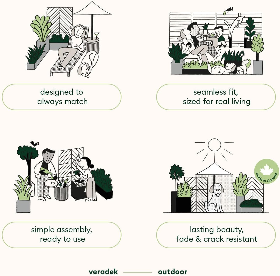 Veradek 2-in-1-Beistelltisch für den Aussenbereich, als Beistelltisch, Terrassendekoration und Eistr