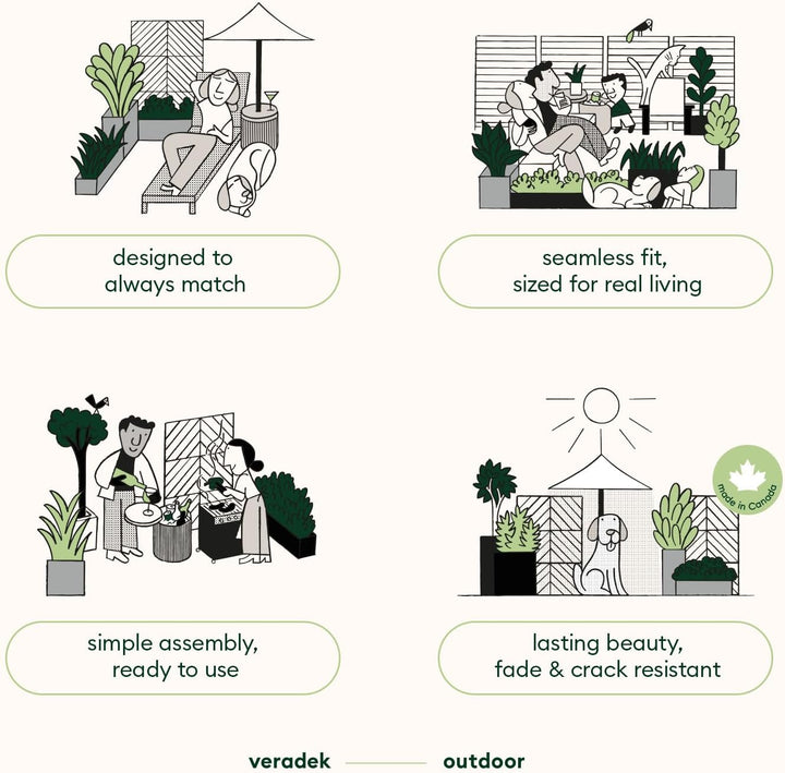Veradek 2-in-1-Beistelltisch für den Aussenbereich, als Beistelltisch, Terrassendekoration und Eistr