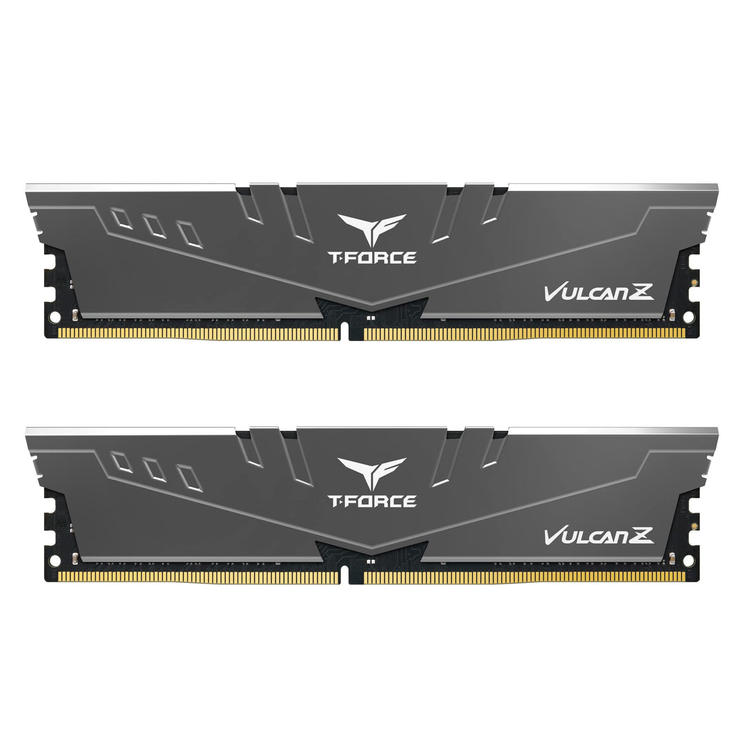 TEAMGROUP Team T-Force Vulcan Z DDR4 Gaming Memory, 2 x 16 GB, 3200 MHz, 288 Pin DIMM, Grey 32GB (16