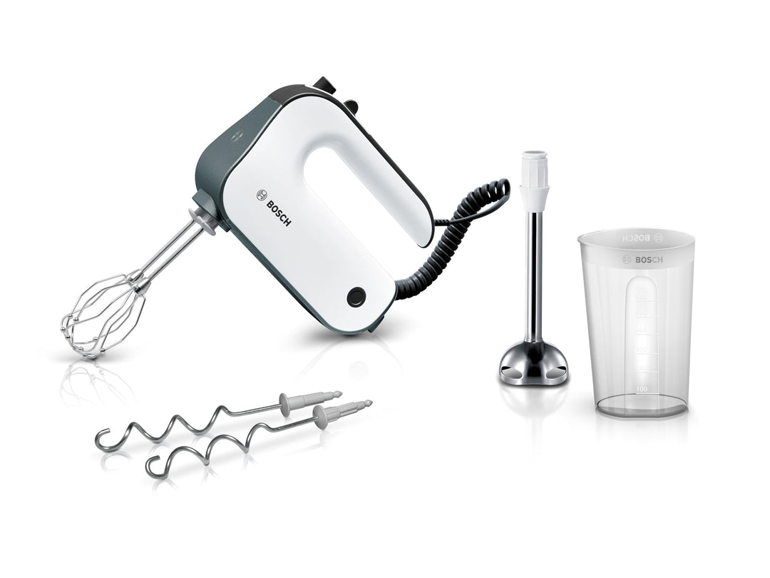 Bosch Handrührer Styline MFQ49700, 5 Stufen, 2 Edelstahl Rührbesen- und Knethaken, Spiralkabel, Mixs