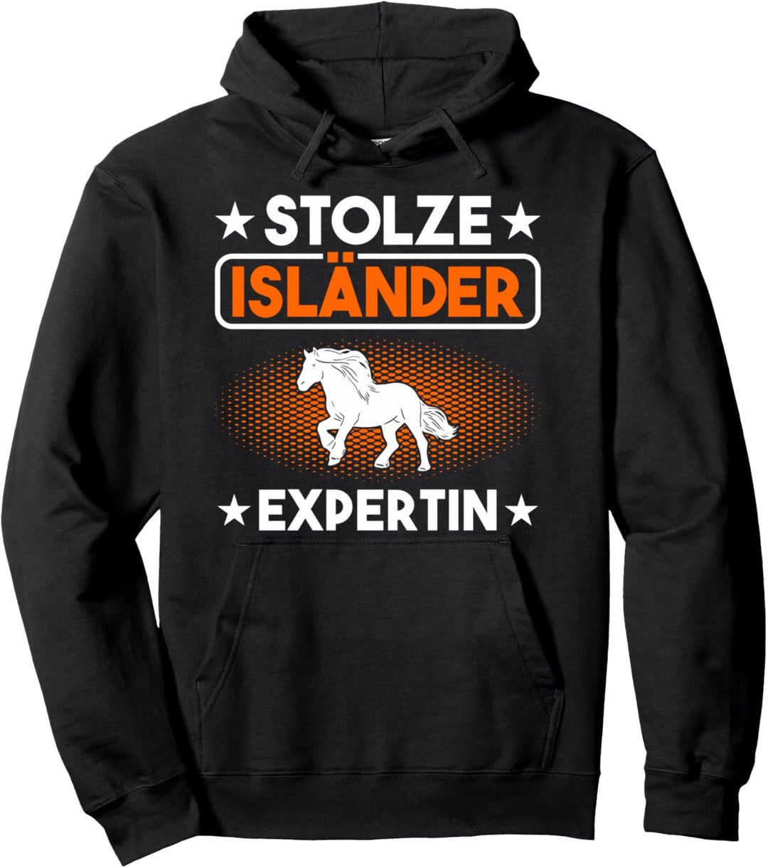 Stolze Isländer Expertin Reiter Islandpferd Pullover Hoodie