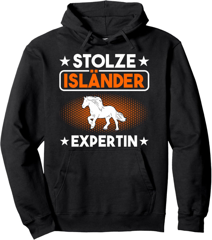 Stolze Isländer Expertin Reiter Islandpferd Pullover Hoodie