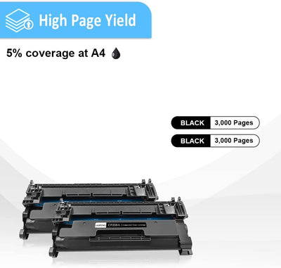 2 Packungen Kompatible Tonerkartusche 59A CF259A Standard Kapazität 3000 Seiten für HP Drucker M304a