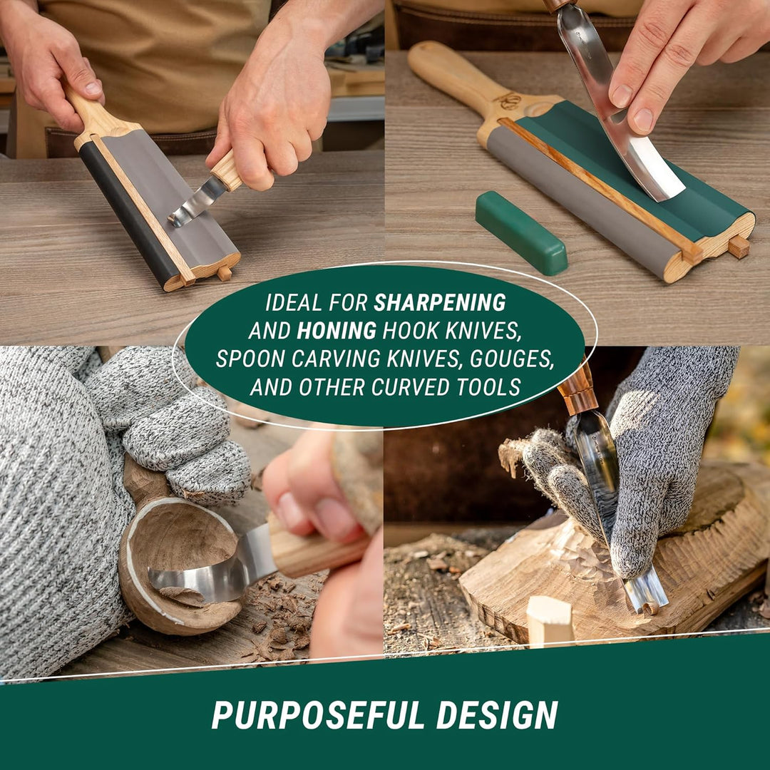 BeaverCraft LS5P1 Streichriemen für Holzschnitzerei, Holzschnitzhobel, Haken, Messerschärfwerkzeuge,