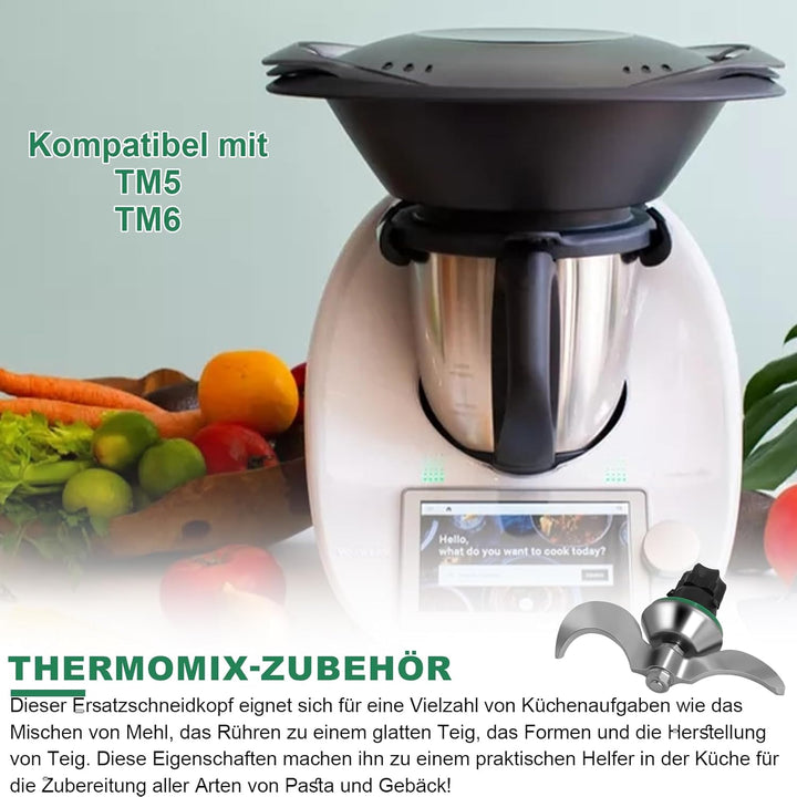 Knet-Teigmischer Kompatibel mit Thermomixx TM6 TM5, Teigmesser, Zubehör TM6 TM5 Ersatzmesser, Univer