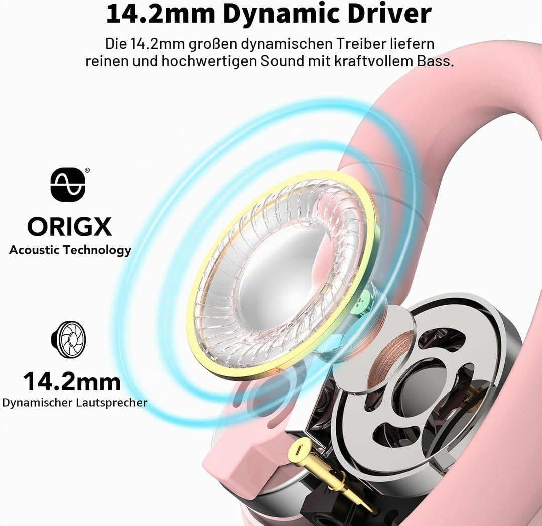 TOZO O2 Open Ear Kopfhörer 5.3 Bluetooth Kopfhörer mit DSP Noise Cancelling, 42 Std Kabellose Kopfhö