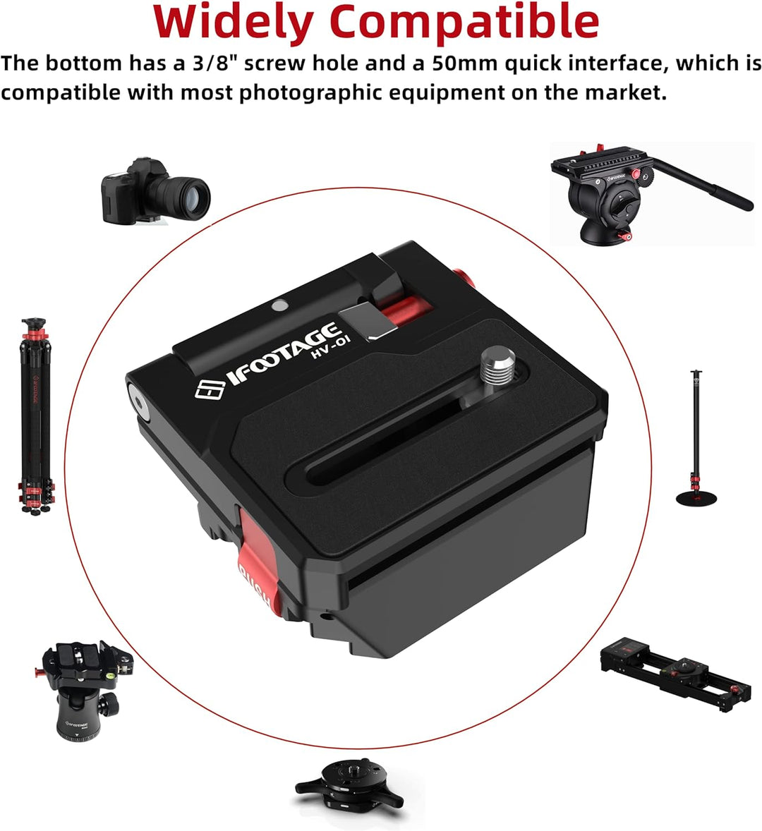 IFOOTAGE Kamera L Shape Plate Horizontale und Vertikale Konvertierungsplatte,Max.Belastung 5KG HV-01