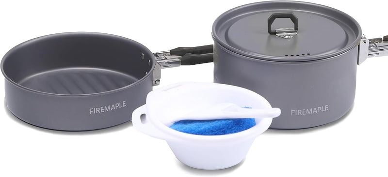 Fire-Maple Feast Camping Geschirr Set aus Edelstahl und eloxiertem Aluminium Feast FEAST 1 Black, FE