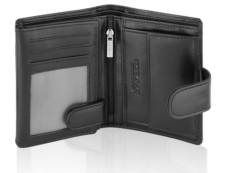 KORUMA RFID Blocker TÜV-geprüft Geldbeutel Männer Opal Geldbörse Herren schwarz Portemonnaie Portmon