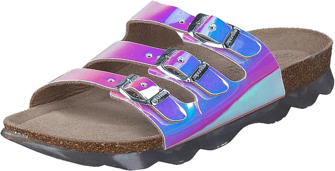 Superfit Mädchen Fussbettpantoffel Hausschuh 25 EU Irisierend 1010, 25 EU Irisierend 1010