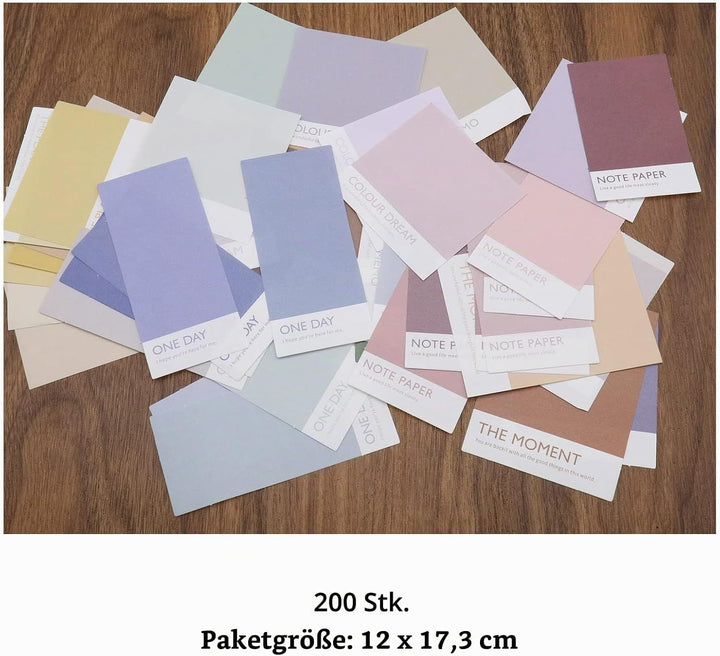Create idea 200 Stück Dekoratives Papier DIY Zubehör für Scrapbooking Tagebuch Notizbuch Zeitplaner