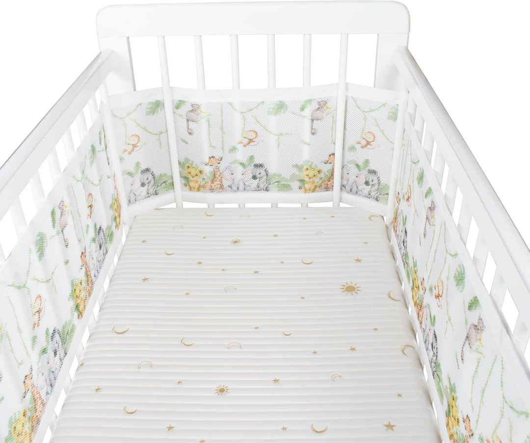Verstellbarer Baby-Netzbettgitter – abnehmbar, waschbar, tragbar 3D-atmungsaktiver, stossfester Schu