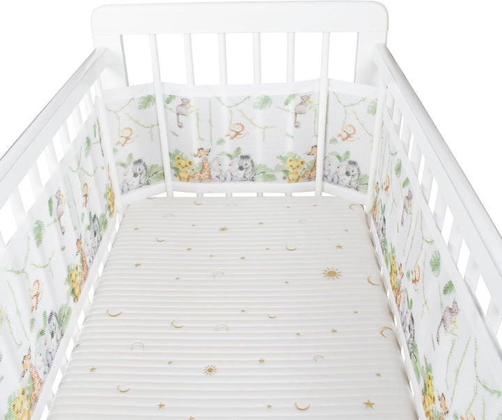 Verstellbarer Baby-Netzbettgitter – abnehmbar, waschbar, tragbar 3D-atmungsaktiver, stossfester Schu