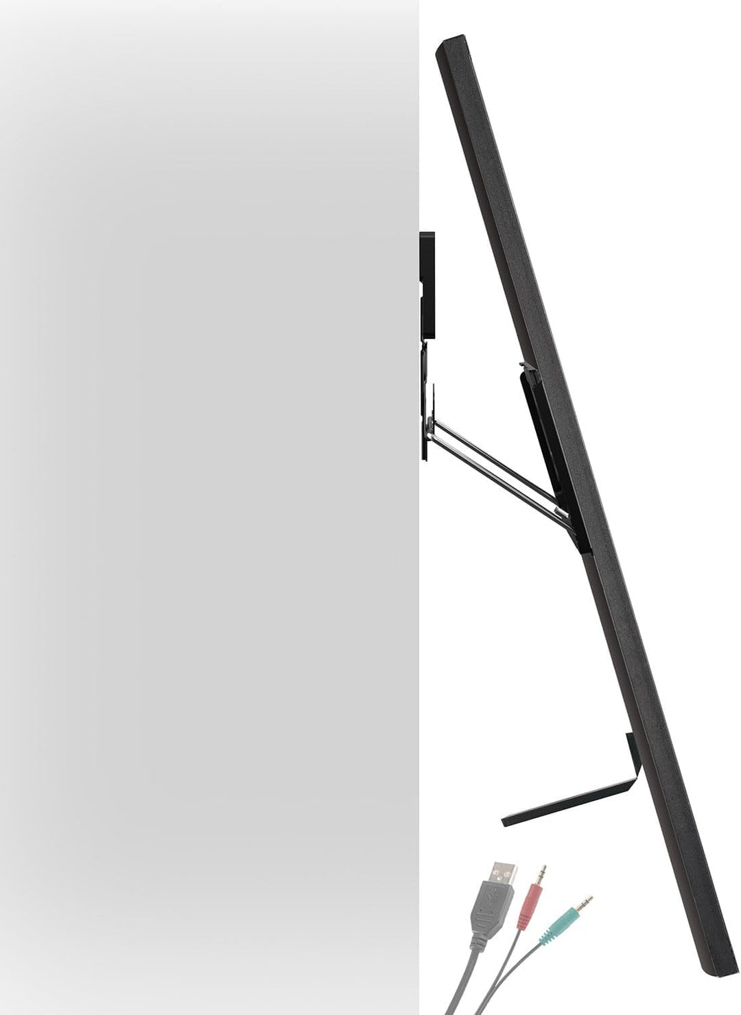 Maclean MC-481 Ultraflache TV Wandhalterung für 37-80" Flach & Curved Fernseher bis zu 75kg Max. VES