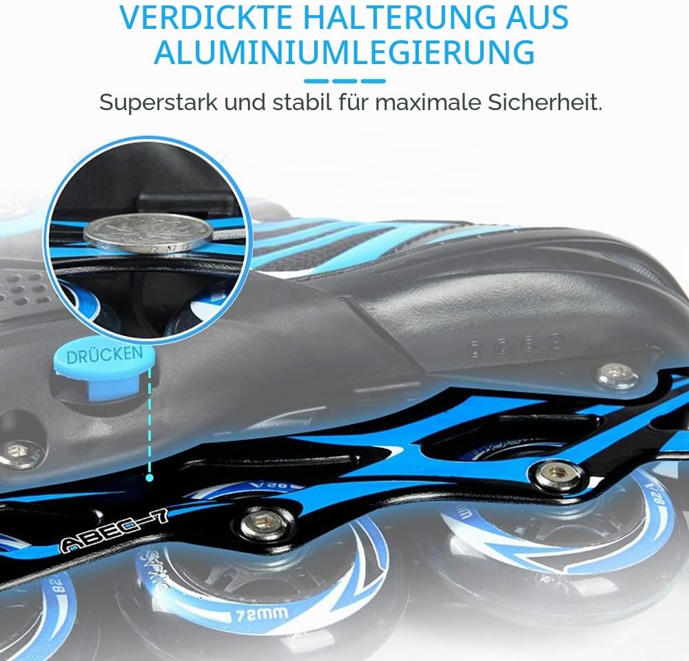 Lixada Inline Skates Kinder Vestellbare Inliner mit beleuchteten PU Rädern Rollschuhe Geschenk für K