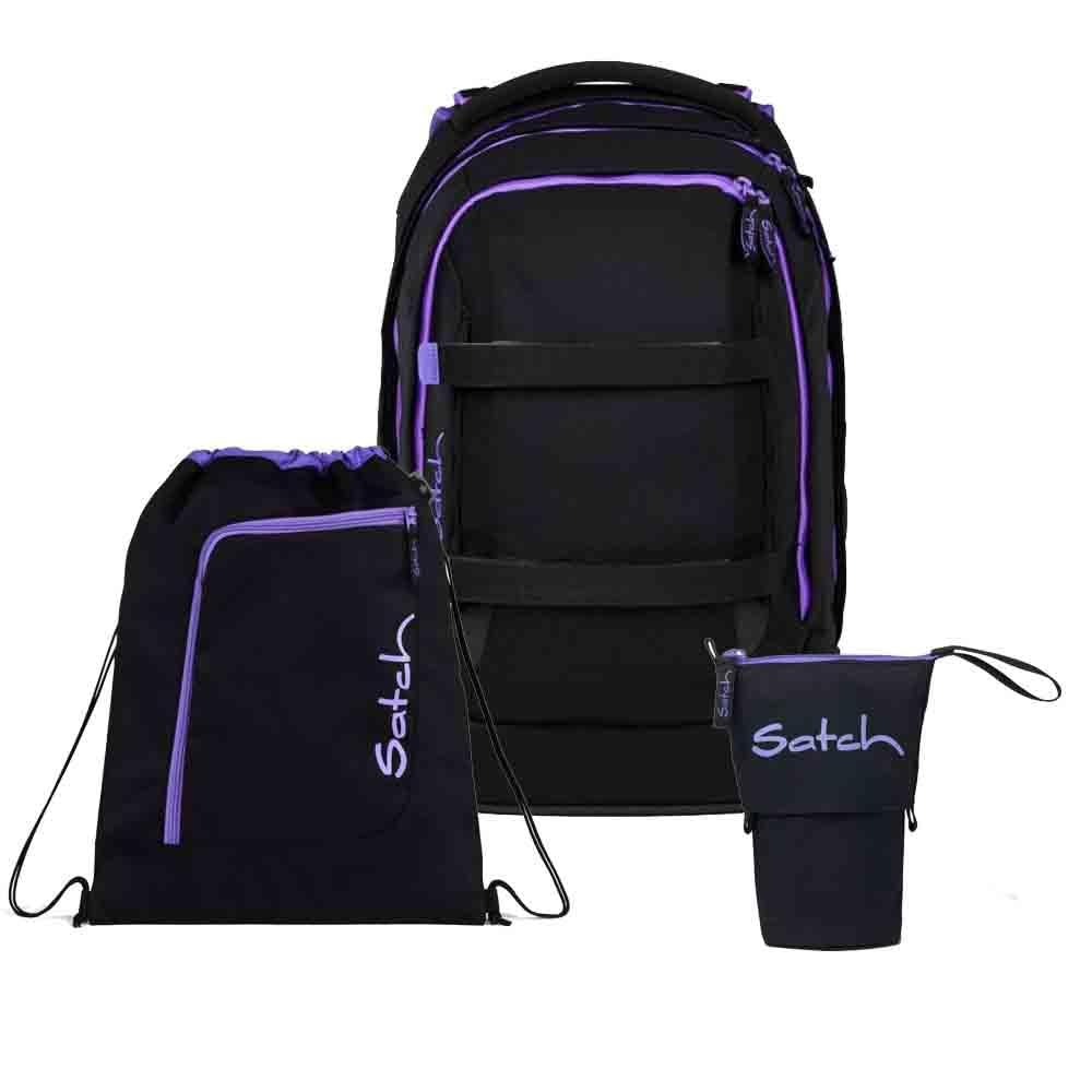 Satch Pack Pencil Slider Light Edition Schulrucksack Set 3tlg. inkl. Sportbeutel (Purple Phantom), P