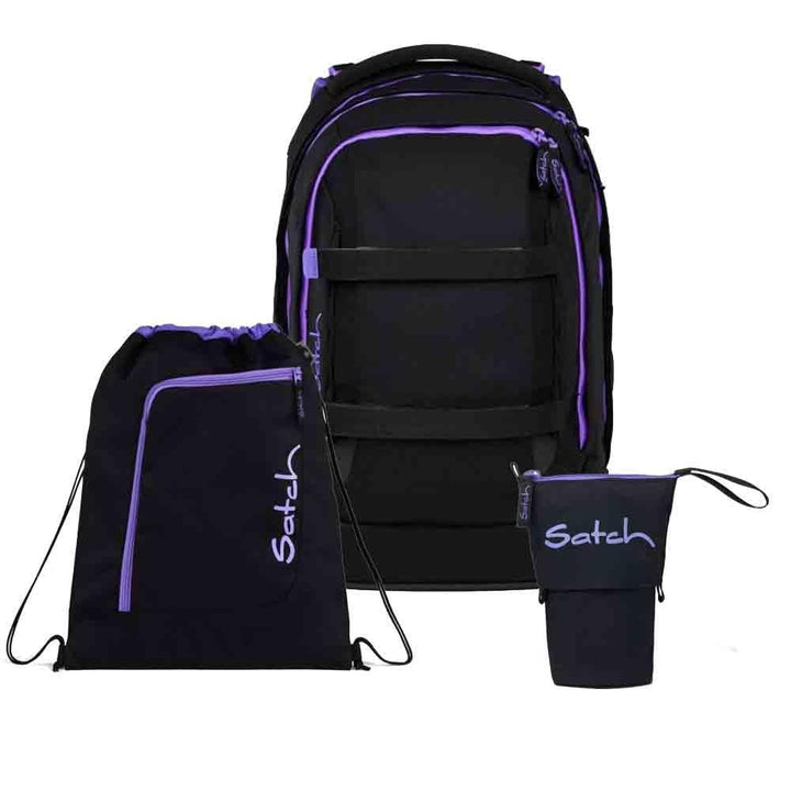 Satch Pack Pencil Slider Light Edition Schulrucksack Set 3tlg. inkl. Sportbeutel (Purple Phantom), P