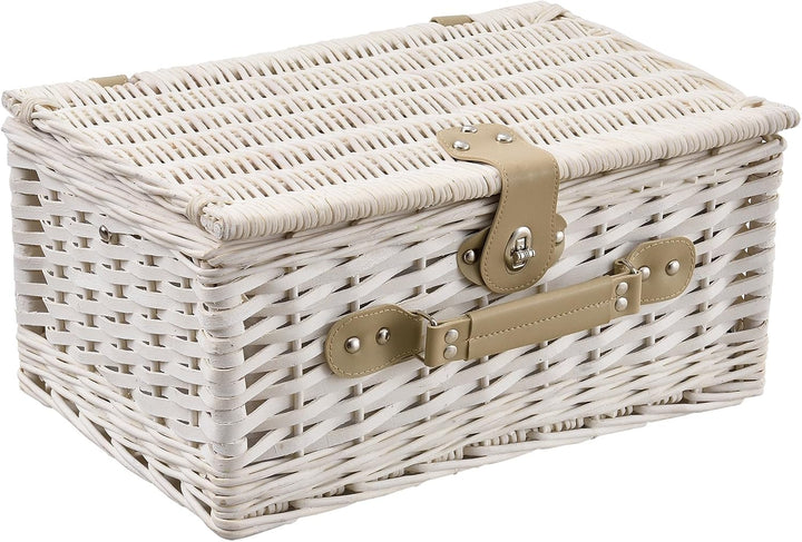 casa.pro Picknickkorb für 4 Personen Picknick-Set mit Kühltasche inkl. Geschirr Besteck Korkenzieher