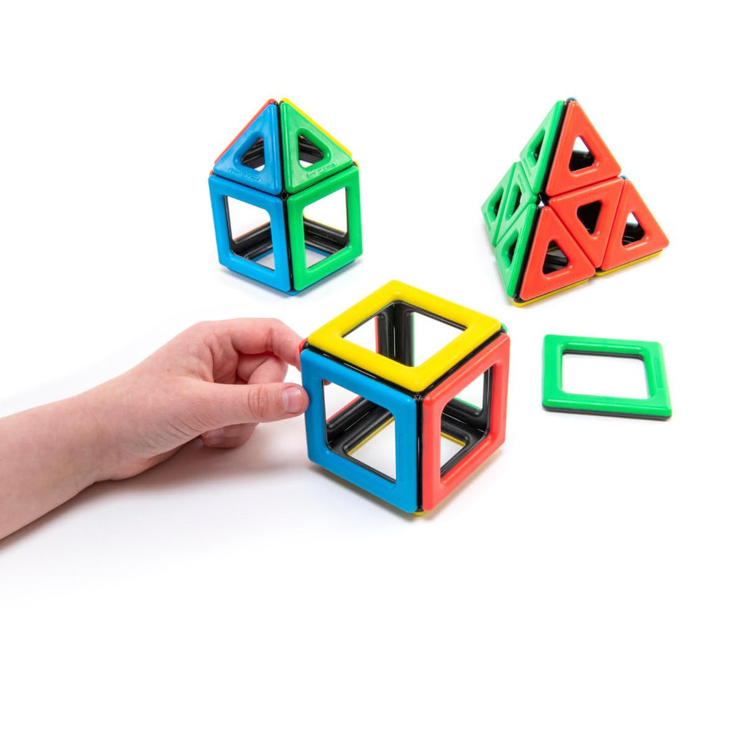 Polydron Magnetisches Starterset, magnetisches Bauspielzeug, 32 Teile