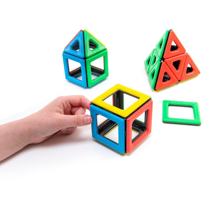 Polydron Magnetisches Starterset, magnetisches Bauspielzeug, 32 Teile