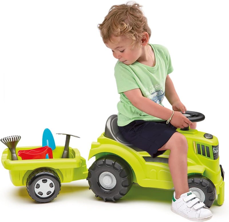 Ecoiffier Jouets 4359 Traktor-Traktor mit Anhänger, 85 cm und Zubehör