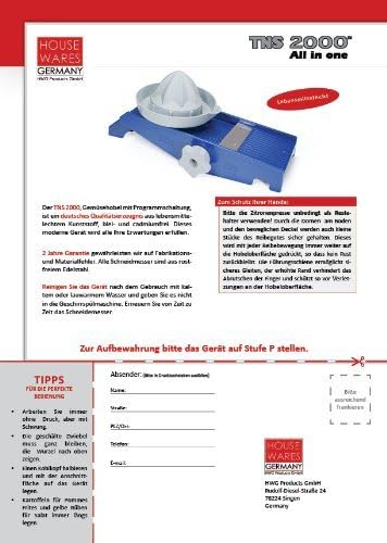 TNS 2000 Gemüsehobel (Blau-Schwarz)
