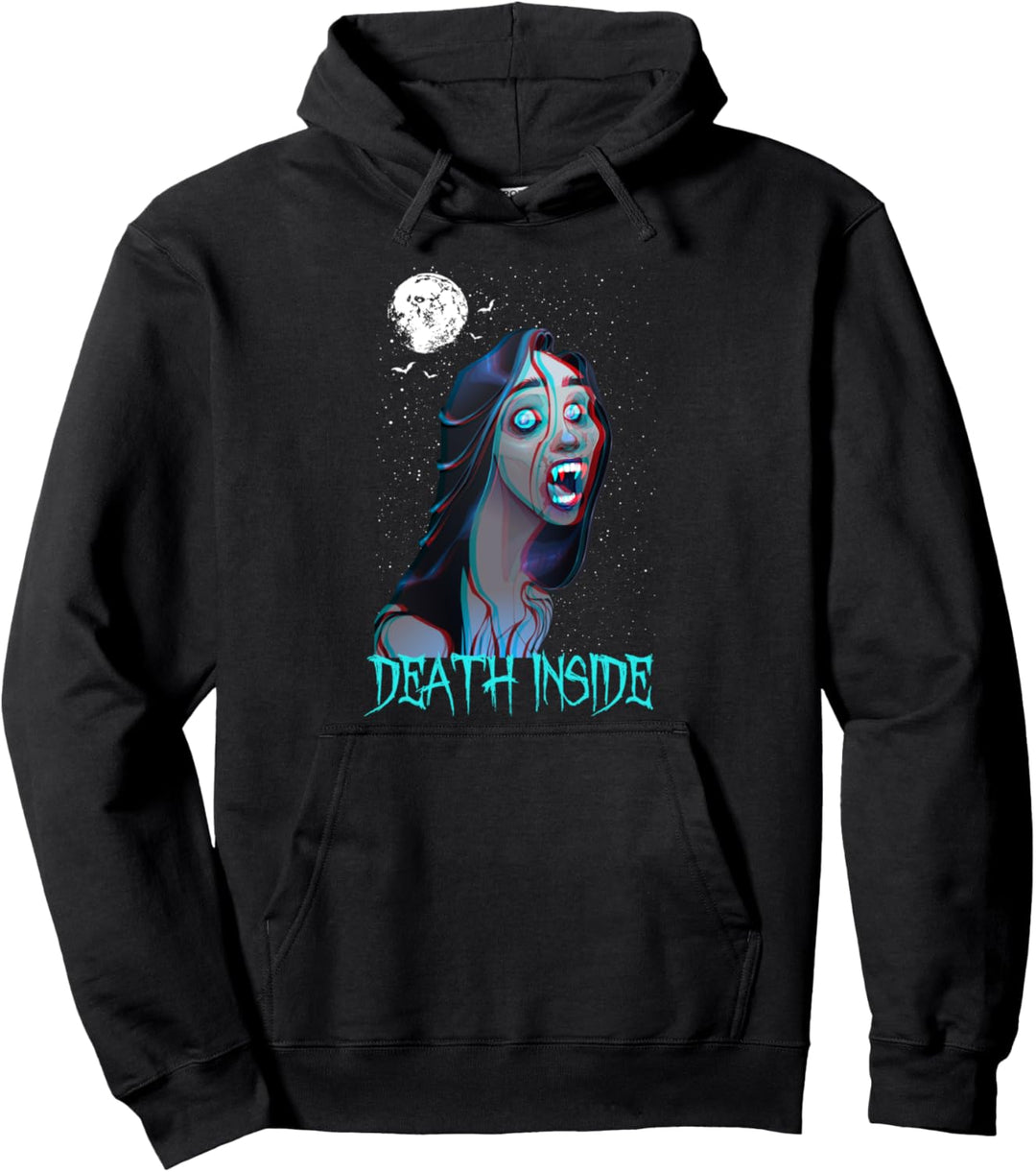 Death Inside - Vampir Gothic Fledermaus Vaporwave Halloween Pullover Hoodie