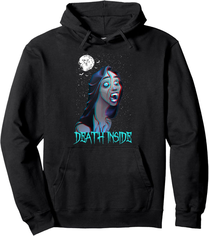 Death Inside - Vampir Gothic Fledermaus Vaporwave Halloween Pullover Hoodie