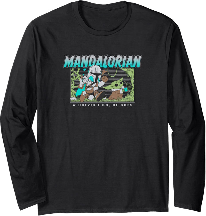 Star Wars: Mandalorian Macaroon Chase Langarmshirt