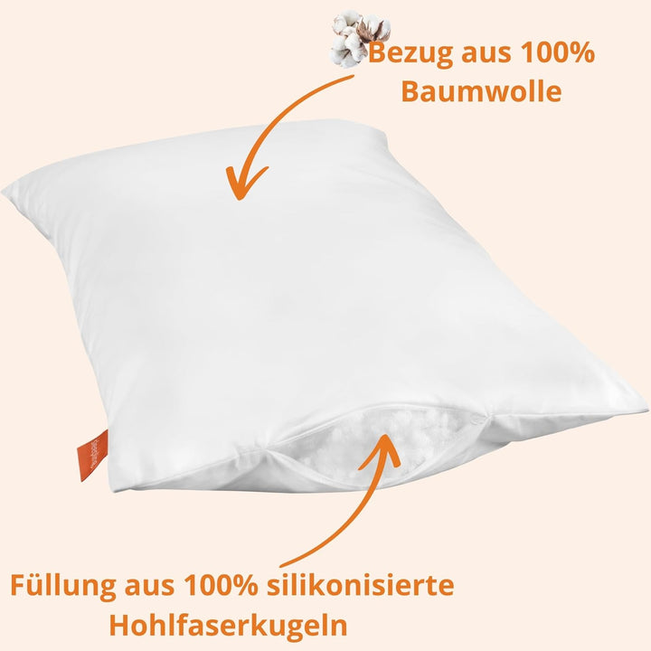 sleepling 197121 Kinder Betten Set | Kinderkopfkissen Kissen 40 x 60 cm + Bettdecke 100 x 135 cm Gan