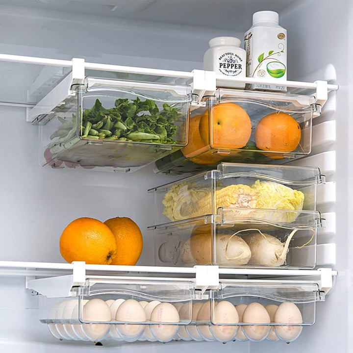Viesap Kühlschrank Organizer, 2PCS Kihlschrank Organizer Set, Schubladenorganizer Einzigartiges Desi