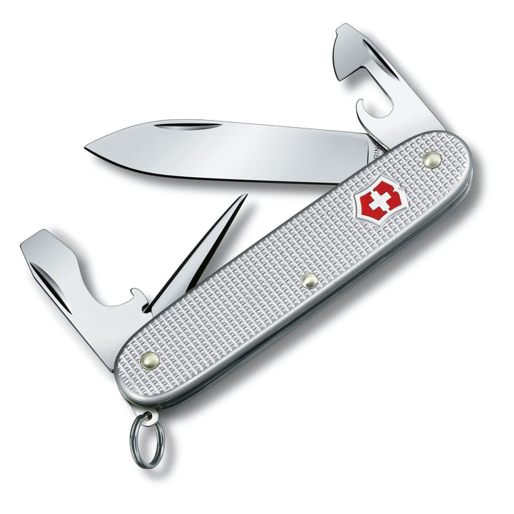 Victorinox Taschenmesser Pioneer Alox (8 Funktionen, Stechahle, Klinge, Dosenöffner) Silber Single,
