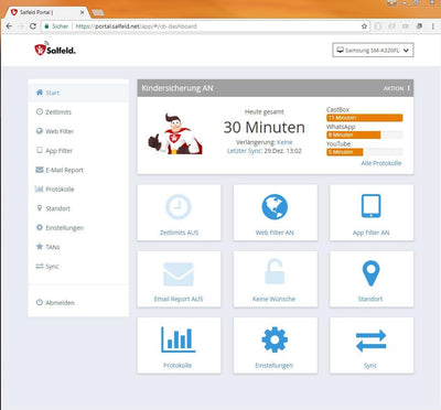 Salfeld Kindersicherung: Windows und Android Handy Kinderschutz Jugendschutz App mit Überwachung Zei