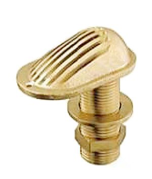 Yacht Steel Wassereinlass mit Aussengewinde, Messing, 3/4"
