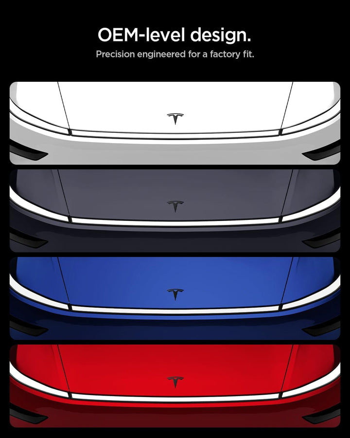 Spigen Tesla Model Y Juniper 2025 2026 Frontemblem mit Logo, Perfekte Passform, Kratzfeste PC-Abdeck