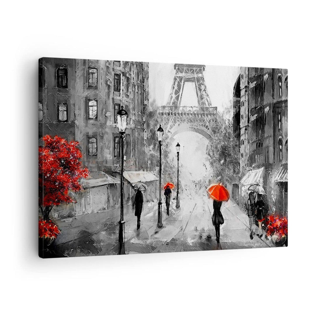 Bilder auf Leinwand Paris Stadt Zuhause Leinwandbild mit Rahmen 70x50cm Wandbilder Dekoration Wohnzi