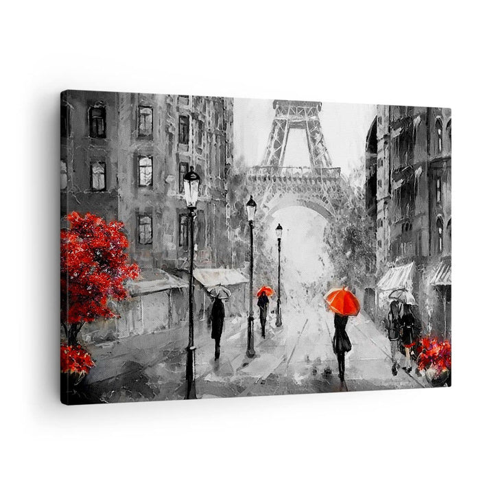 Bilder auf Leinwand Paris Stadt Zuhause Leinwandbild mit Rahmen 70x50cm Wandbilder Dekoration Wohnzi