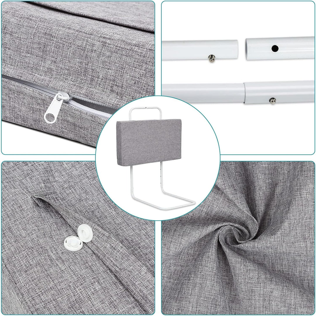 Ikodm Bettgitter 2x50cm rausfallschutz Bett Bettschutzgitter für Kinder 5-Loch Höhenverstellbar Bett