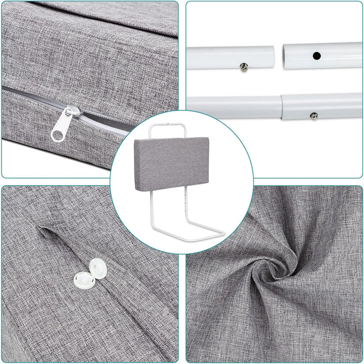 Ikodm Bettgitter 2x50cm rausfallschutz Bett Bettschutzgitter für Kinder 5-Loch Höhenverstellbar Bett