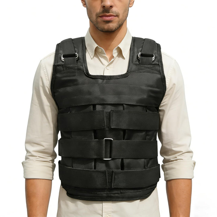Verstellbare Gewichtsweste - Tragfähigkeit 1-50kg (ohne Gewichte) | Ergonomisches Fitness Trainingsw