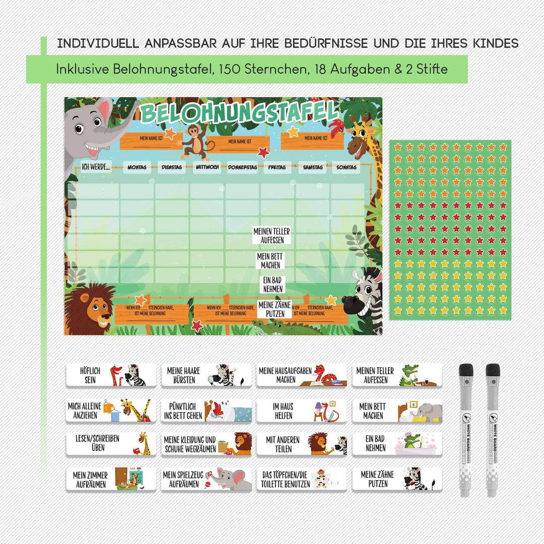 Luigi's SB Education Grosse Belohnungstafel für Kinder - Wochenplaner Aufgabentafel für Gutes Benehm