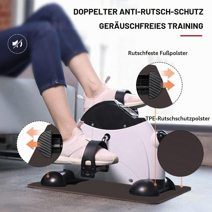PROIRON Mini Bike Pedaltrainer mit LCD-Bildschirmanzeige, Einstellbarer Widerstand, Heimtrainer für
