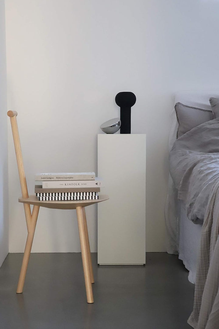 Cooee Design Vase Pillar aus Keramik in der Farbe Schwarz Handgefertigt, Durchmesser: 12cm, Höhe: 24