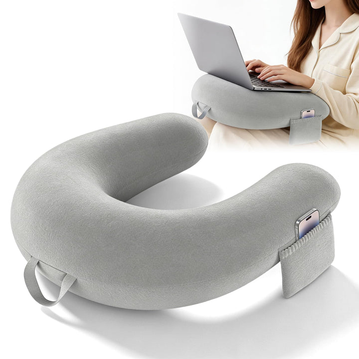 Gaming Kissen, Lesekissen, Reading Pillow, 40×34×10cm Armstützkissen im Bett und Sofa, U Förmiges Le
