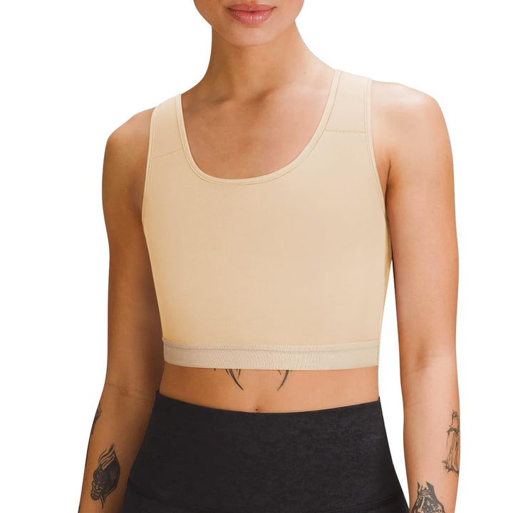 Brust Binder für Transgender Halb FTM Binder Trans Atmungsaktive Breast Binder Nude 5XL, Nude 5XL