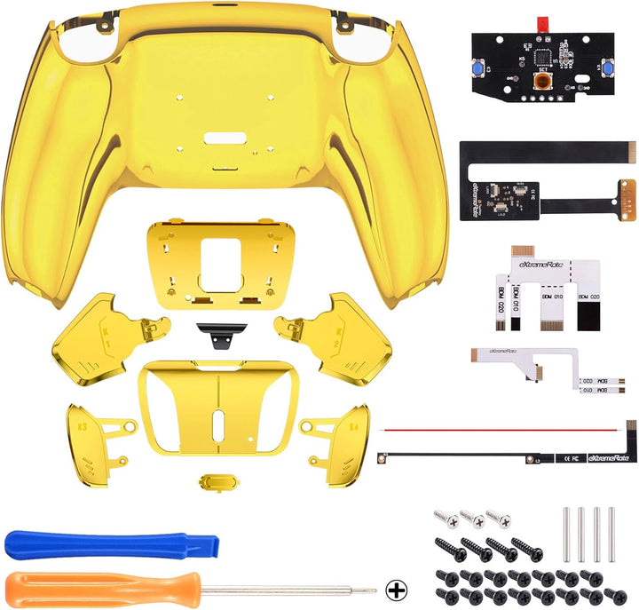 eXtremeRate Programmierbar RISE4 Remap Kit für ps5 Controller BDM-010/020,Remap Board&Rückplate Gehä