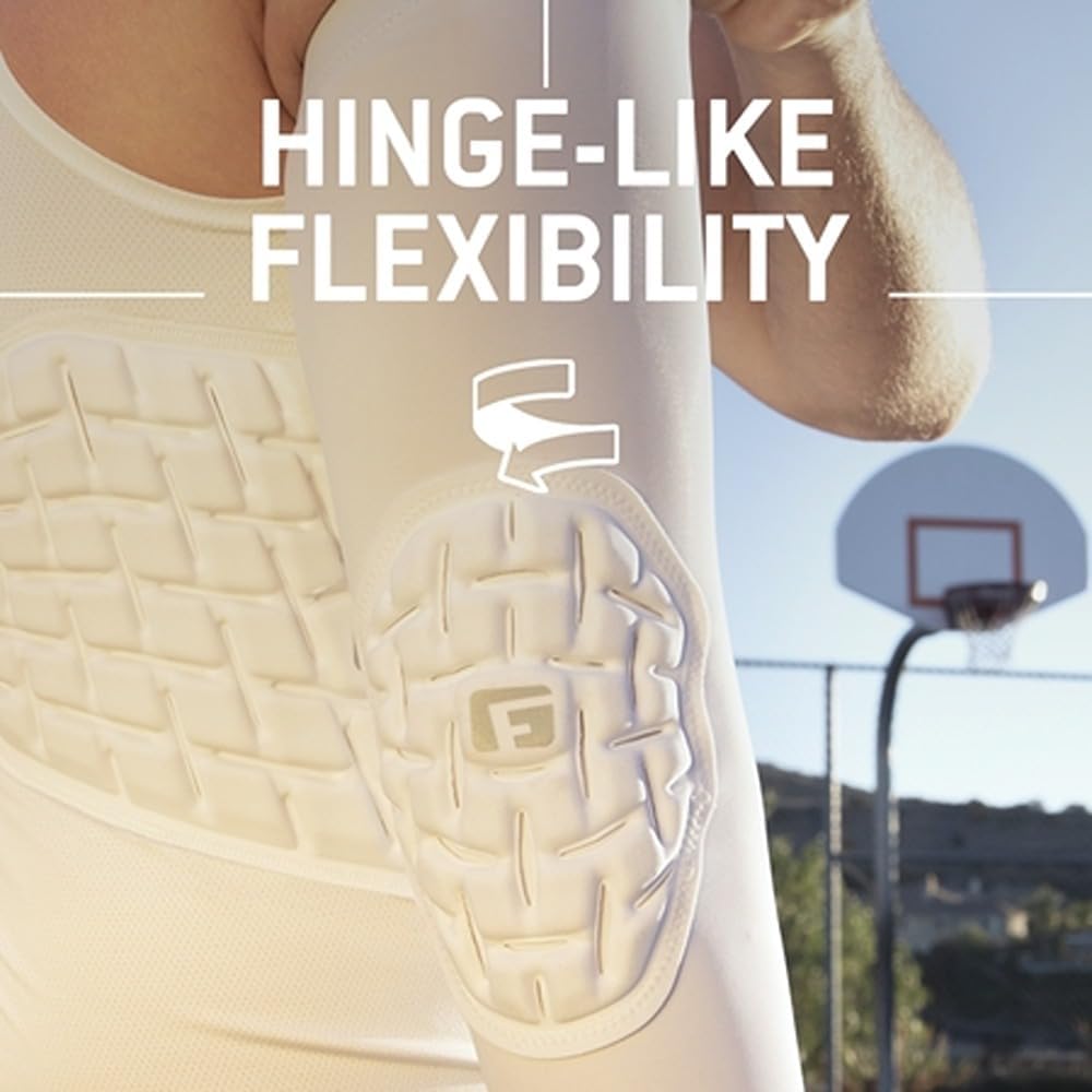 G-Form Padded Pro Team Basketball Sleeve - Arm Sleeves für Männer und Frauen L-XL Weiss, L-XL Weiss