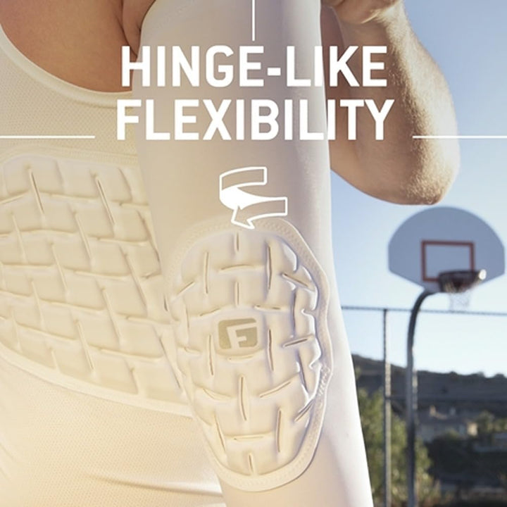 G-Form Padded Pro Team Basketball Sleeve - Arm Sleeves für Männer und Frauen L-XL Weiss, L-XL Weiss
