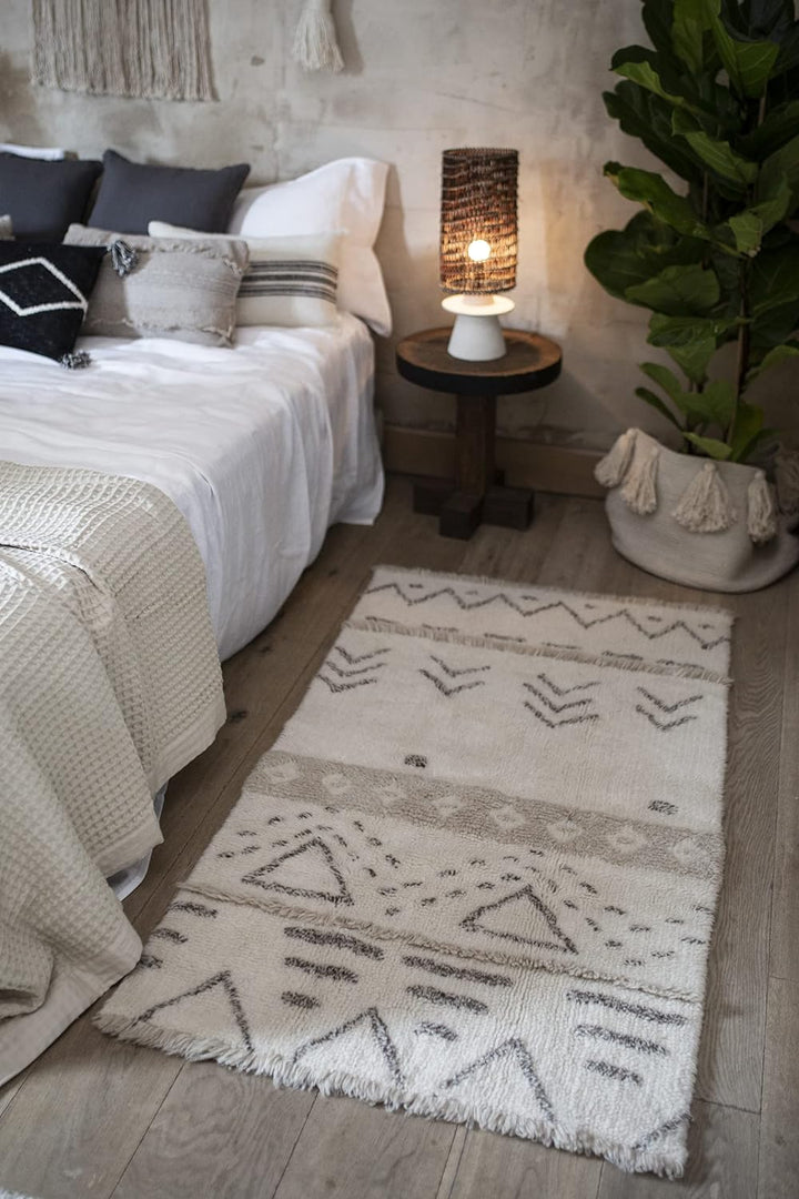 Lorena Canals - Woolable -Waschbarer Wollteppich Lakota Day Braun, Beige, Crema Flor: 100% Wolle. Ba
